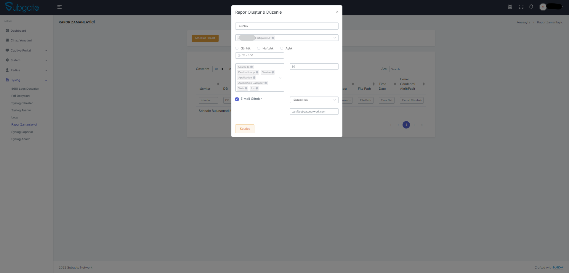 Dashboard Screenshot